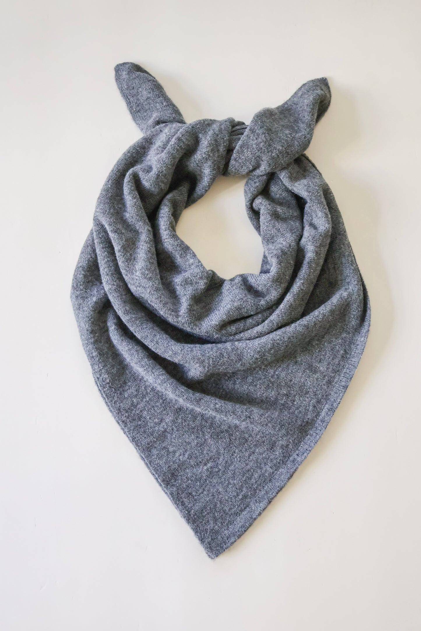Knit Square Scarf - Gray